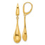 14K Polished Teardrop Dangle Leverback Earrings