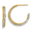 J-Hoop Earrings in 14K Yellow Gold, 2.5mm Diamond-Cut - Sophia Jewelers