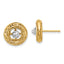 Stud Earrings in 14K Two-Tone Gold, 15.4mm Textured & Diamond-Cut - Sophia Jewelers