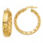 Hoop Earrings in 14K Yellow Gold, 25.5mm Diamond-Cut - Sophia Jewelers
