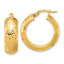 Half Round Circle Hoop Earrings in 14K Yellow Gold, 23.5x22mm - Sophia Jewelers