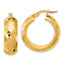 Half Round Circle Hoop Earrings in 14K Yellow Gold, 23mm Diamond-Cut - Sophia Jewelers