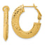 Knife Edge Hoop Earrings in 14K Yellow Gold, 25.75x22mm Diamond-Cut - Sophia Jewelers