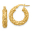 Twisted Tube Hoop Earrings in 14K Yellow Gold, 19mm - Sophia Jewelers