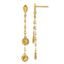 14K Polished and Diamond-cut Disc Dangle Post Earrings