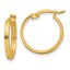 14K Polished Greek Key Round Hoop Earrings