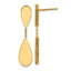 14K Polished and Satin Teardrop Post Dangle Earrings
