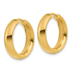 14K Polished Hinged Hoop Earrings