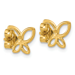 14K Polished Butterfly Post Earrings