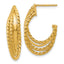 Twisted 4-Row Intertwined Hoop Earrings in 14K Yellow Gold, 27mm - Sophia Jewelers