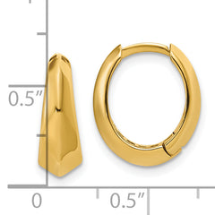 14K Polished Hinged Hoop Earrings