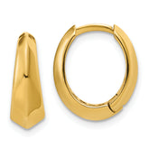 14K Polished Hinged Hoop Earrings