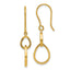 Teardrop Dangle Earrings in 14K Yellow Gold, 10mm Diamond-Cut - Sophia Jewelers