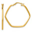 14K Polished Geometric Hoop Earrings