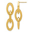 14K Polished Fancy Link Dangle Post Earrings