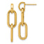 Oval Link Dangle Earrings in 14K Yellow Gold, Moveable - Sophia Jewelers