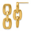 Squared Link Stud Dangle Earrings in 14K Yellow Gold, 8.8mm Moveable - Sophia Jewelers