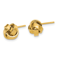 14K Polished Love Knot Post Earrings