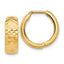 14K Polished and D/C Hinged Hoop Earrings