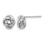 14K White Gold Love Knot Button Earrings, 9mm