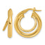 14K Yellow Gold Polished Hoop Earrings, 7.5mm