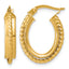 14K Yellow Gold Twisted Hoop Earrings, 4.2mm