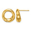 14K Yellow Gold Polished Button Earrings, 15.8mm