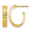 14K Yellow Gold J-Hoop Earrings, 4mm