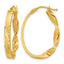 14K Yellow Gold Polished Hoop Earrings