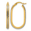 14K Yellow Gold Polished Hoop Earrings, 3mm