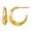 14K Yellow Gold Faceted J-Hoop J-Hoop Earrings, 5.25mm