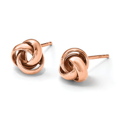 14K Rose Gold Polished Post Earrings