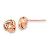 14K Rose Gold Polished Post Earrings