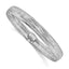 14K with White Rhodium Plating Polished Mesh Stretch Bracelet