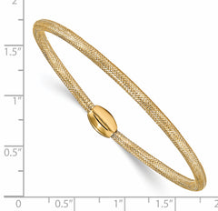 14K Polished Mesh Stretch Bracelet