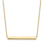 14K Polished with 1in ext. Bar Necklace