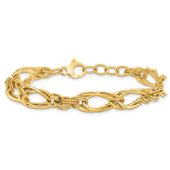 14K Polished Fancy Link Bracelet