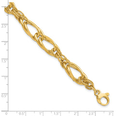 14K Polished Fancy Link Bracelet