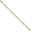 14K Two-tone Polished Fancy Link Anklet
