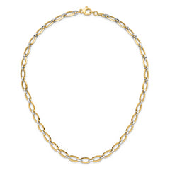 14K Two-tone Polished w/.25in ext. Necklace