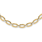 14K Two-tone Polished w/.25in ext. Necklace