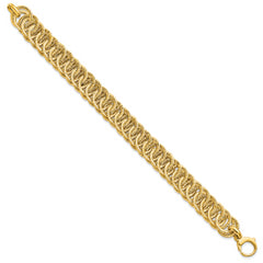 14K Polished D/C Reversible Bracelet