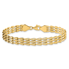 14k Polished Fancy Link Bracelet