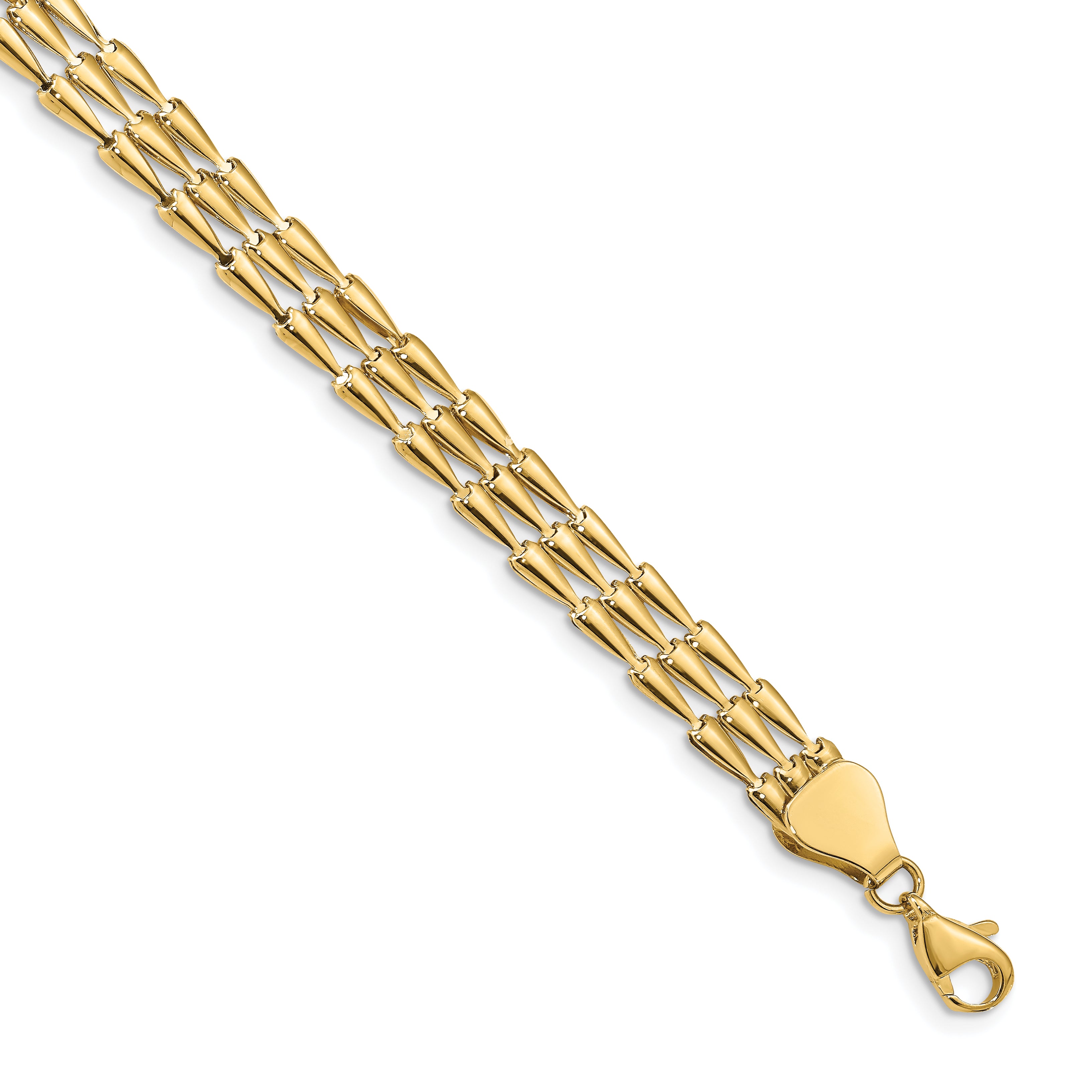 14k Polished Fancy Link Bracelet