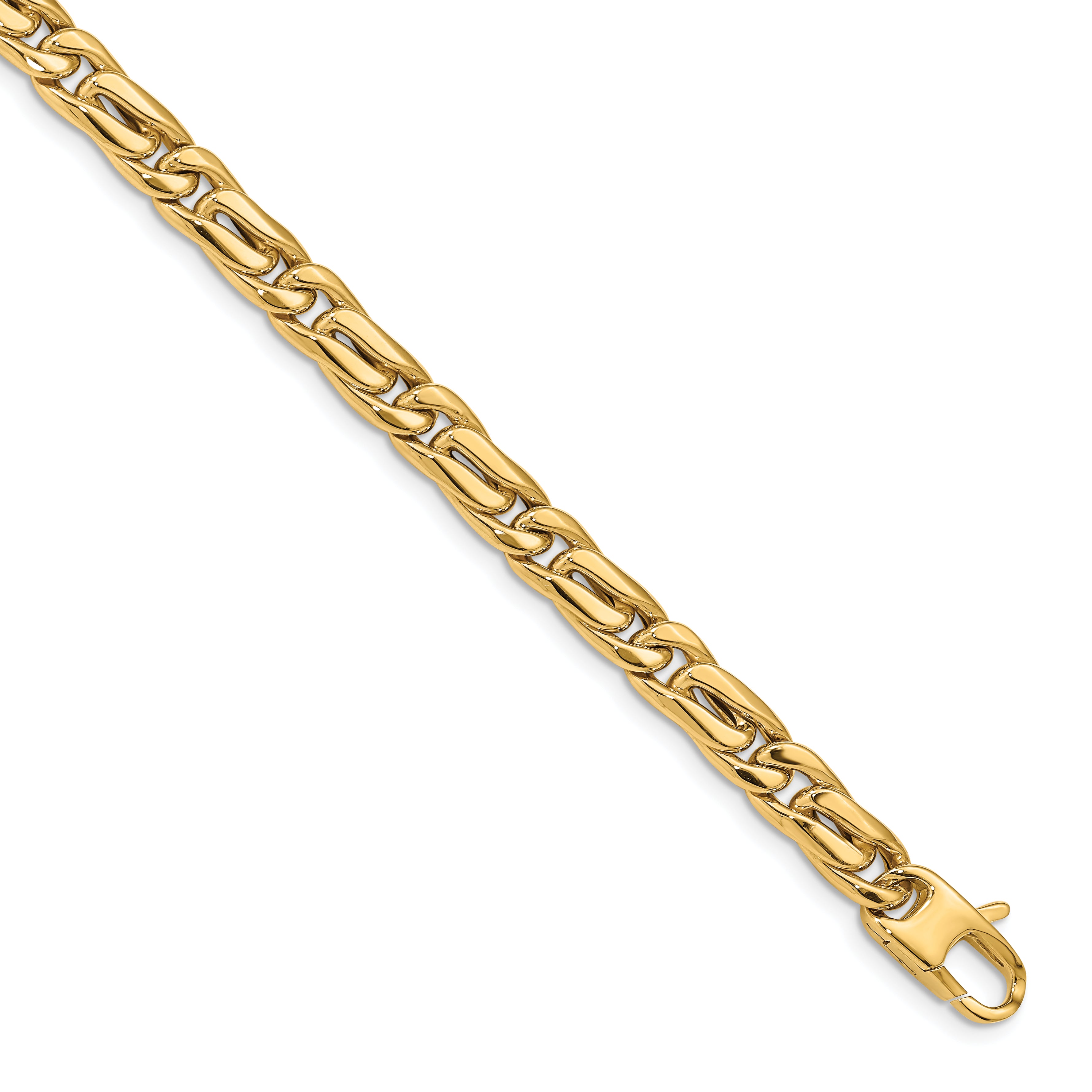 14k Men's Polished Link Bracelet