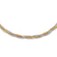 14k w/Wht Rhodium/Rose Gold-plat Polished Mesh Necklace