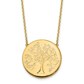 14k Polished Tree of Life Necklace