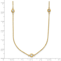 14k Two-tone Polished D/C Necklace
