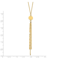 14k Polished Adjustable Necklace