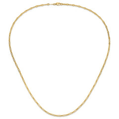 14K Polished Flat Oval Link Necklace